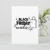 Zwarte Vrijdag Newbie Shopping Funny Shopper Save The Date (Staand voorkant)