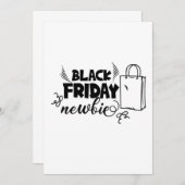 Zwarte Vrijdag Newbie Shopping Funny Shopper Save The Date (Voorkant / Achterkant)