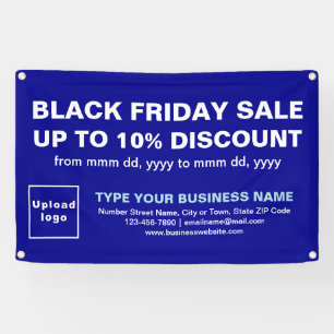 Zwarte Vrijdag Uitverkoop op Blauwe Rechthoek Bann Spandoek