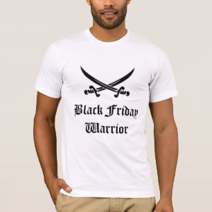 Zwarte vrijdagarrior t-shirt