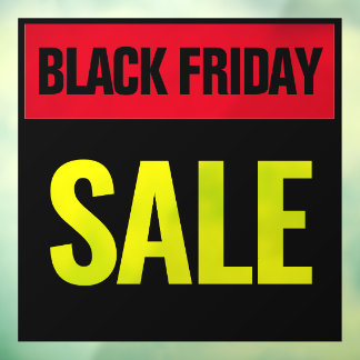 Zwarte vrijdagverkoop Eenvoudig minimalistisch roo Raamsticker