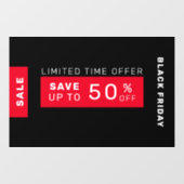 Zwarte vrijdagverkoop raamsticker (Vel)