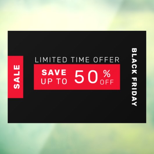 Zwarte vrijdagverkoop raamsticker (Vel 3)