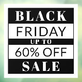 Zwarte Vrije zakelijke winkel - Korting op korting Raamsticker (Vel 3)