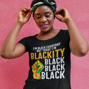 Zwarte vrijheid vandaag ben ik zwarte juntetiende t-shirt