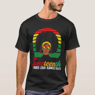 Zwarte Vrijheid Vrij sinds 1865 Juneteenth T-shirt