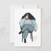 Zwarte Vrouw Blank Kaart (Voorkant)