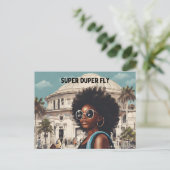 Zwarte vrouw briefkaart (Staand voorkant)