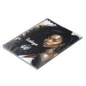 Zwarte vrouw Gepersonaliseerd Notitieboek (Linkerzijde)