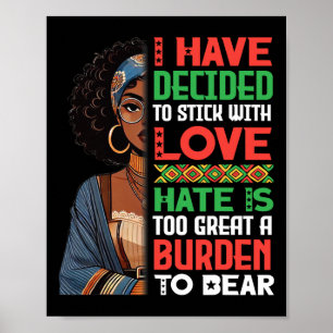Zwarte vrouw ik besloot vast te houden aan liefde poster
