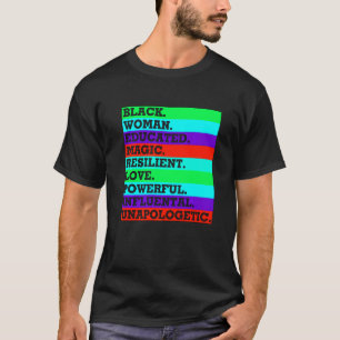 Zwarte vrouw opgeleid Magische Veerkrachtige Liefd T-shirt