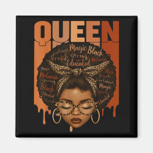 Zwarte Vrouw Opgeleid Sterke Black History Month G Magneet