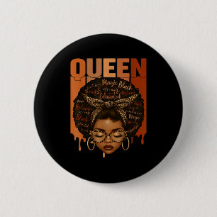 Zwarte vrouw opgeleid Sterke zwarte geschiedenis m Ronde Button 5,7 Cm