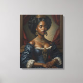 Zwarte Vrouw, Royalty Canvas Afdruk (Voorkant)