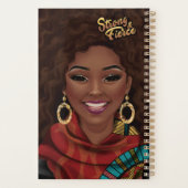 Zwarte Vrouw Sterk en Vierce Gepersonaliseerd Planner (Achterkant)