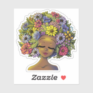 Zwarte vrouw sticker