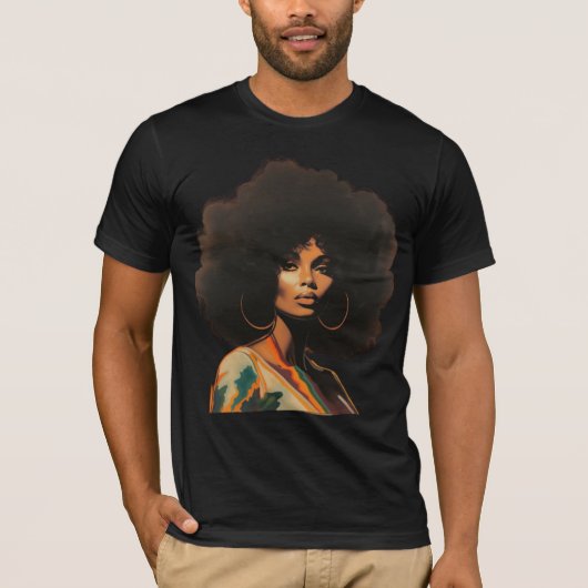 zwarte vrouw t-shirt (Voorkant)