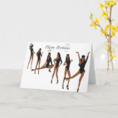 Zwarte Vrouw Verjaardag Kaart (Gele Bloem)