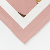 Zwarte Vrouw w/Pink Afro, Jouw naam Fleece Deken (Hoek)