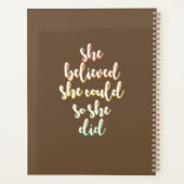 Zwarte vrouw, ze geloofde dat ze dat kon, Brown Planner (Achterkant)