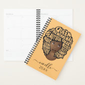Zwarte vrouwen aanmoedigen, geel planner (Display)