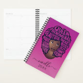 Zwarte vrouwen aanmoedigen, magenta planner (Display)