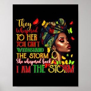 Zwarte Vrouwen Afrikaanse Melanine Maand van de zw Poster