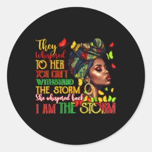 Zwarte Vrouwen Afrikaanse Melanine Zwarte Geschied Ronde Sticker