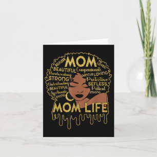 Zwarte Vrouwen Afro-Amerikaanse Black Mom Life Mot Kaart