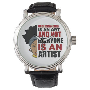 Zwarte vrouwen Afro-Amerikaanse melanine vrouwen s Horloge