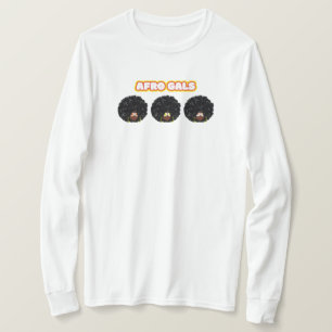 Zwarte vrouwen, Afro Gal, T-shirt met lange mouwen