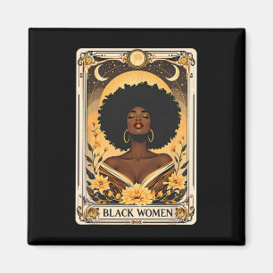 Zwarte Vrouwen Afro Haar Zwarte Geschiedenis Maand Magneet