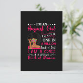 Zwarte Vrouwen Augustus Verjaardag Cadeaus Ik Ben Kaart (Staand voorkant)