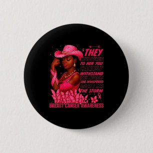 Zwarte Vrouwen Borstkanker Overlevende Roze Lint I Ronde Button 5,7 Cm