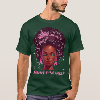 Zwarte vrouwen Groter dan borstkankerroze T-shirt