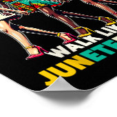 Zwarte vrouwen Juneteenth 1865 vieren vrijheid Cel Poster (Hoek)