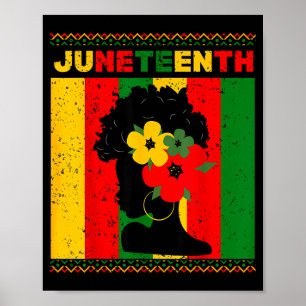Zwarte vrouwen Juneteenth trots vrouwen zwarte ges Poster