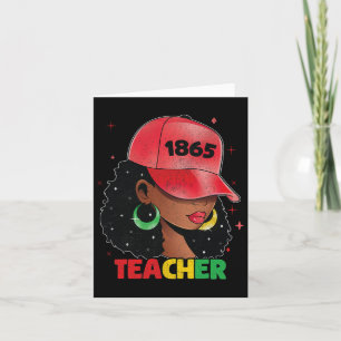 Zwarte vrouwen leraar Afro Melanin Black History M Kaart