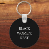 Zwarte Vrouwen Rust Sleutelhanger (Voorkant)