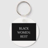Zwarte Vrouwen Rust Sleutelhanger (Achterkant)