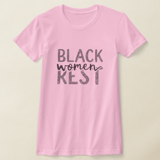 Zwarte vrouwen rusten t-shirt (Laagn)