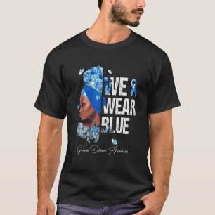 Zwarte vrouwen We Draag Blue Graves Disease Awaren T-shirt