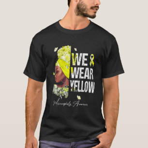 Zwarte Vrouwen We Draag Geel Microcefalie Bewustzi T-shirt