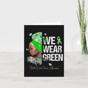 Zwarte Vrouwen We Draag Groene Galweg Kanker Aware Kaart