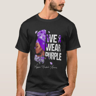 Zwarte vrouwen We Draag Paarse migraine hoofdpijn T-shirt