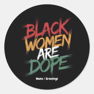 Zwarte vrouwen zijn een dikke zwarte geschiedenis ronde sticker