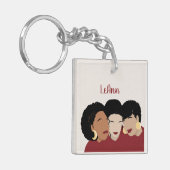 Zwarte vrouwen, zuster Friends Sleutelhanger (Voorkant Links)