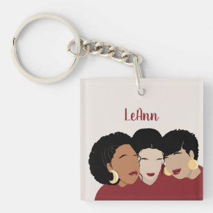 Zwarte vrouwen, zuster Friends Sleutelhanger