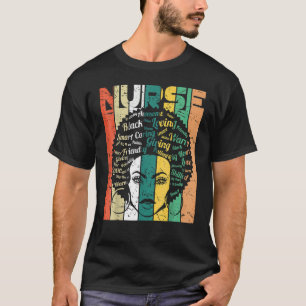 Zwarte vrouwen Zwarte Geschiedenis Maand Afro Afri T-shirt