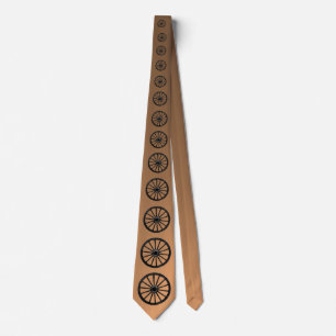 ZWARTE WAGON WHEEL-STROPDAS-ON BRUSHED COPPER STROPDAS